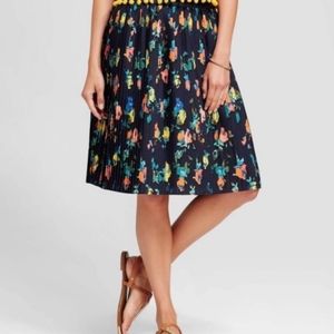 Merona Floral Pleated Skirt
